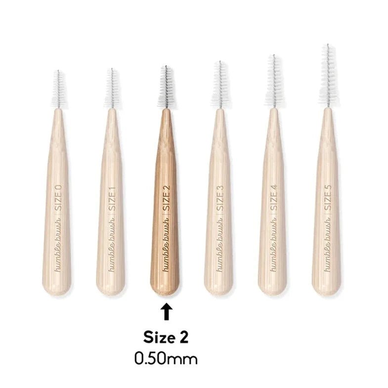 Interdental Bamboo Brush 0.5mm 6 Pack - Humble Brush - Interdental Brush - Eco Natural Products