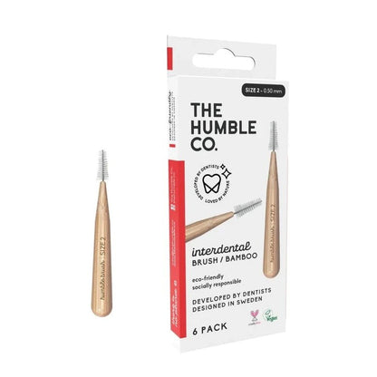 Interdental Bamboo Brush 0.5mm 6 Pack - Humble Brush - Interdental Brush - Eco Natural Products