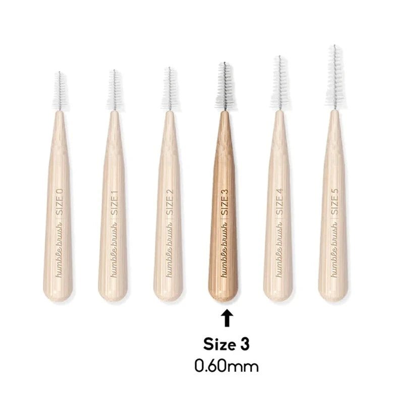 Interdental Bamboo Brush 0.6mm 6 Pack - Humble Brush - Interdental Brush - Eco Natural Products