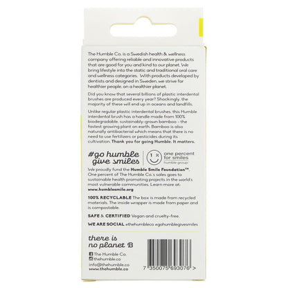 Interdental Bamboo Brush 0.7mm 6 Pack - Humble Brush - Interdental Brush - Eco Natural Products