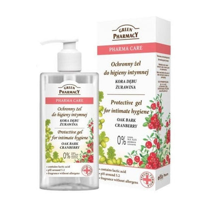 Intimate Soothing Gel Oak Bark Cranberry 300ml - Green Pharmacy - Intimate Hygiene Gel - Eco Natural Products