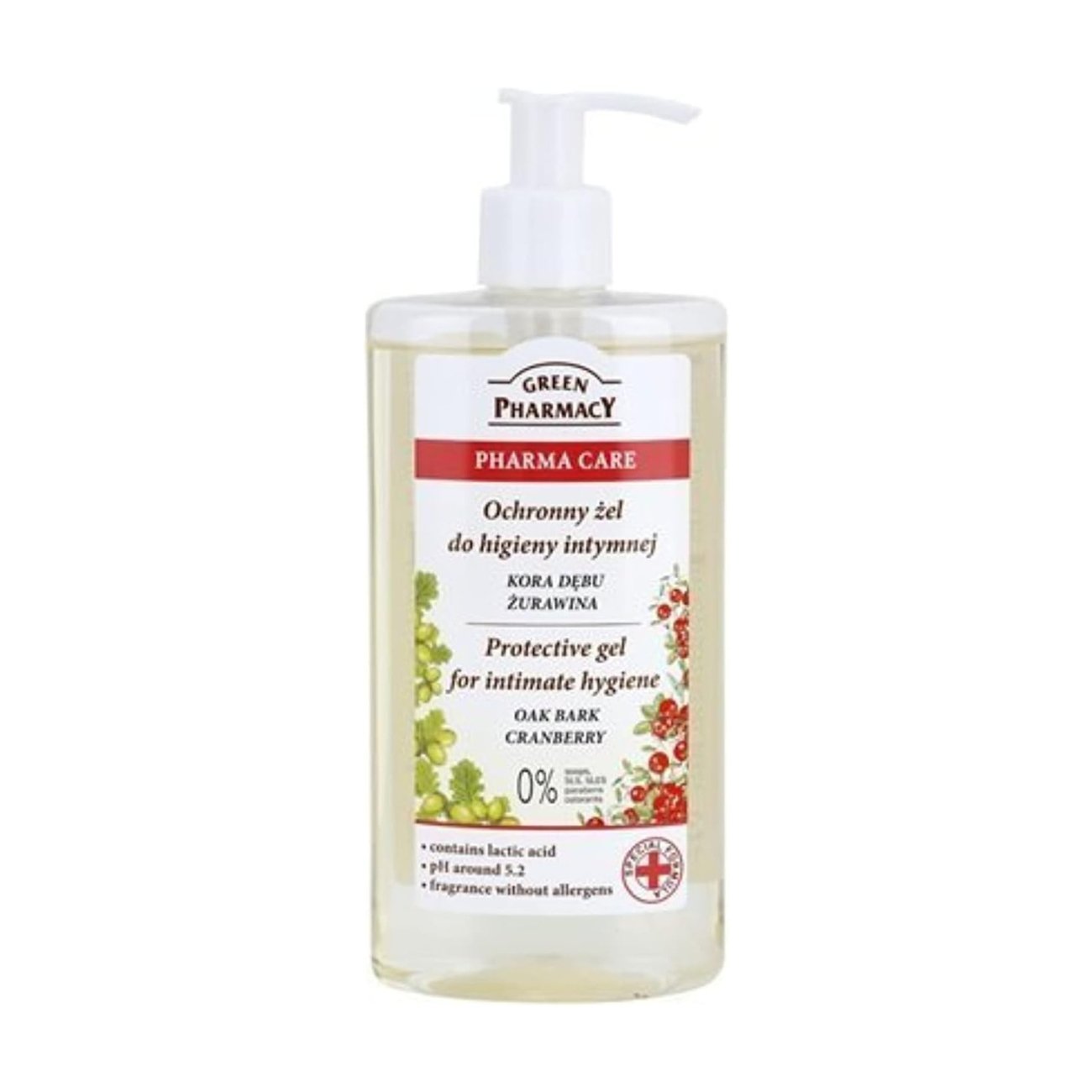Intimate Soothing Gel Oak Bark Cranberry 300ml - Green Pharmacy - Intimate Hygiene Gel - Eco Natural Products