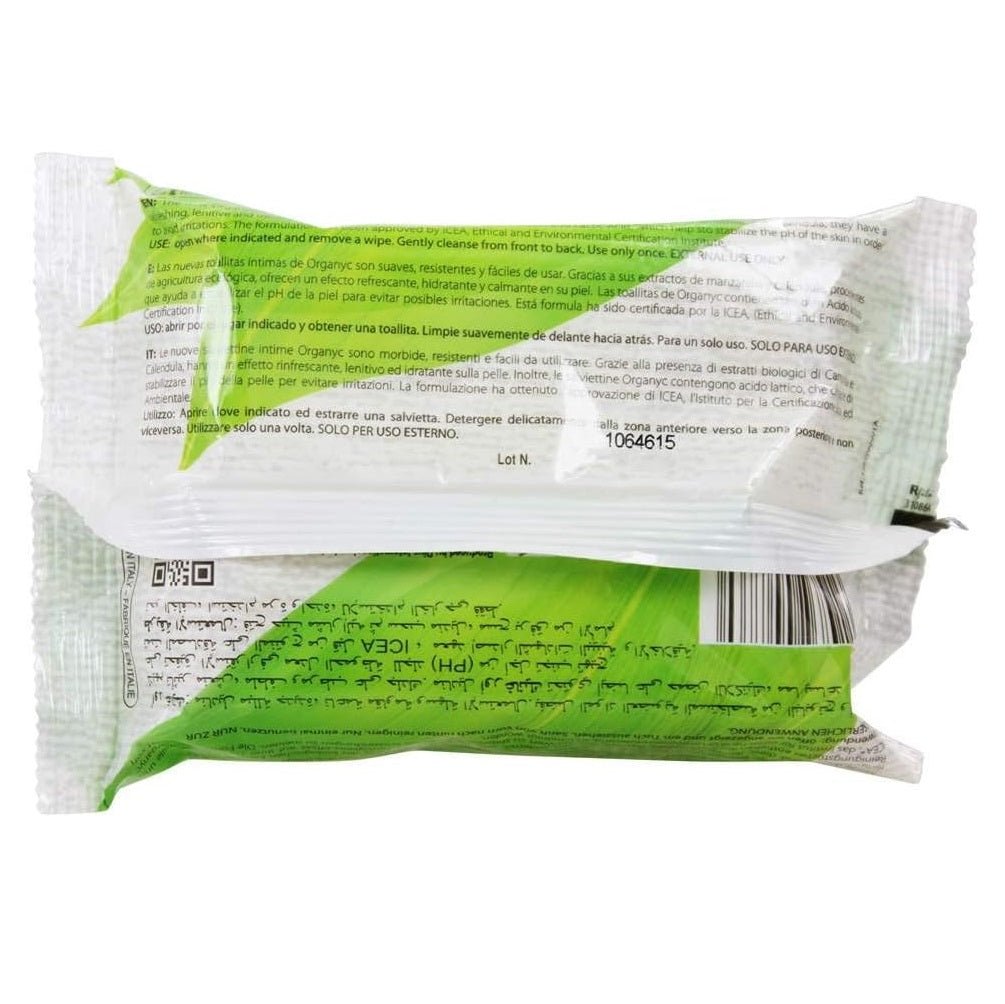 Intimate Wet Wipes 20pcs - Eco Natural Products - Organyc - Wipes