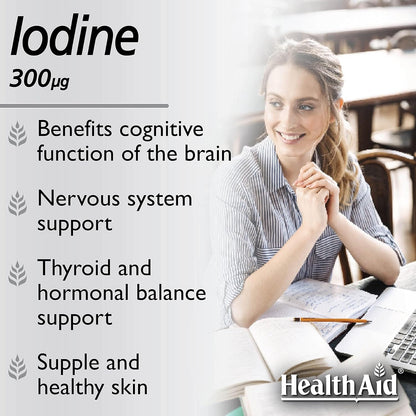 Iodine 300mcg Tablets - HealthAid - Vitamins & Supplements - Eco Natural Products