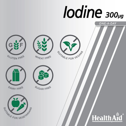 Iodine 300mcg Tablets - HealthAid - Vitamins & Supplements - Eco Natural Products