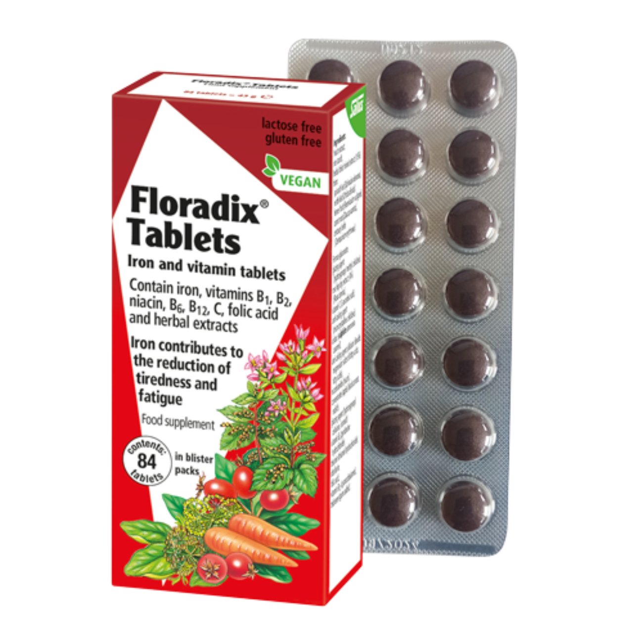 Iron 84 Tablets - Eco Natural Products - Floradix - Food Supplement