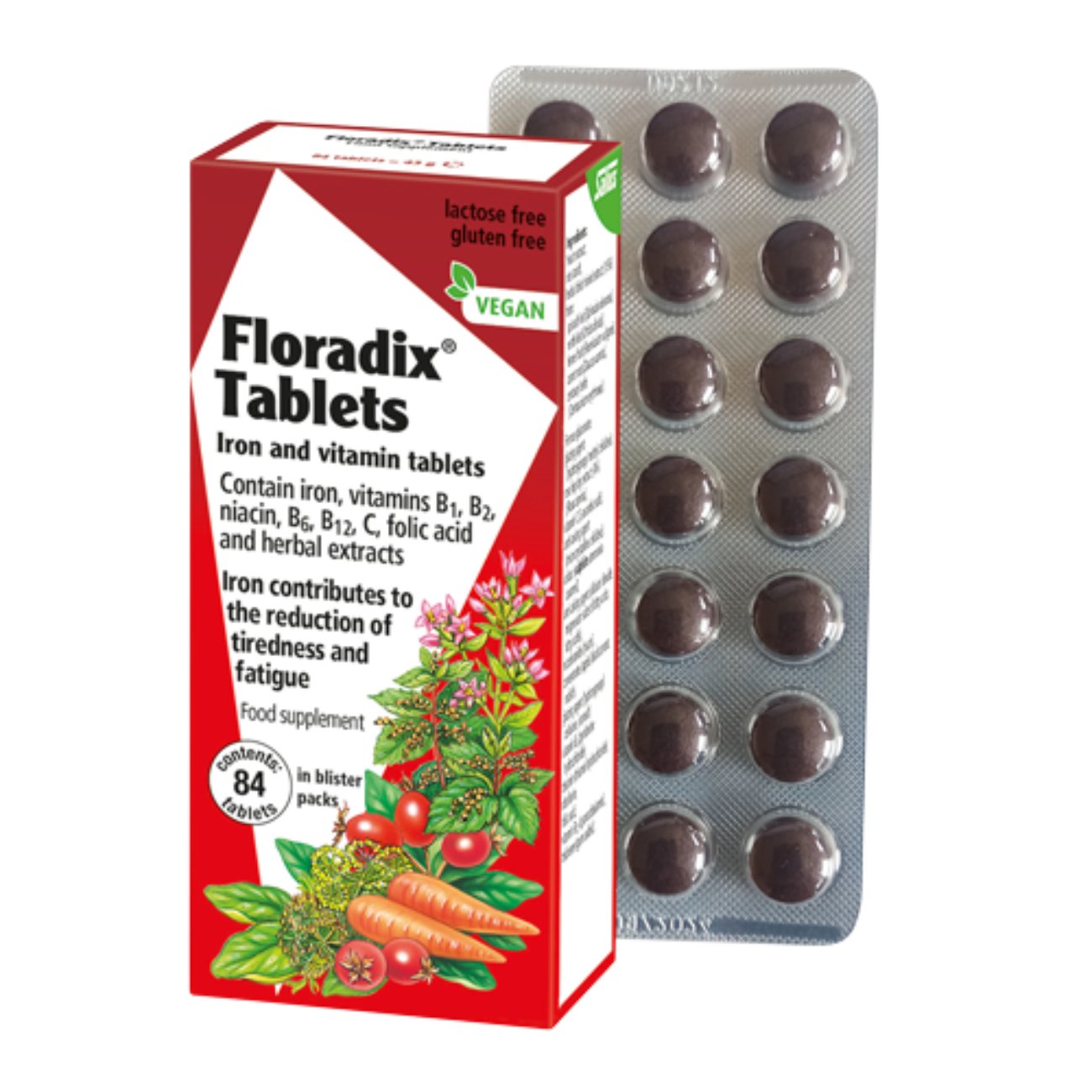 Iron 84 Tablets - Floradix - Food Supplement - Eco Natural Products