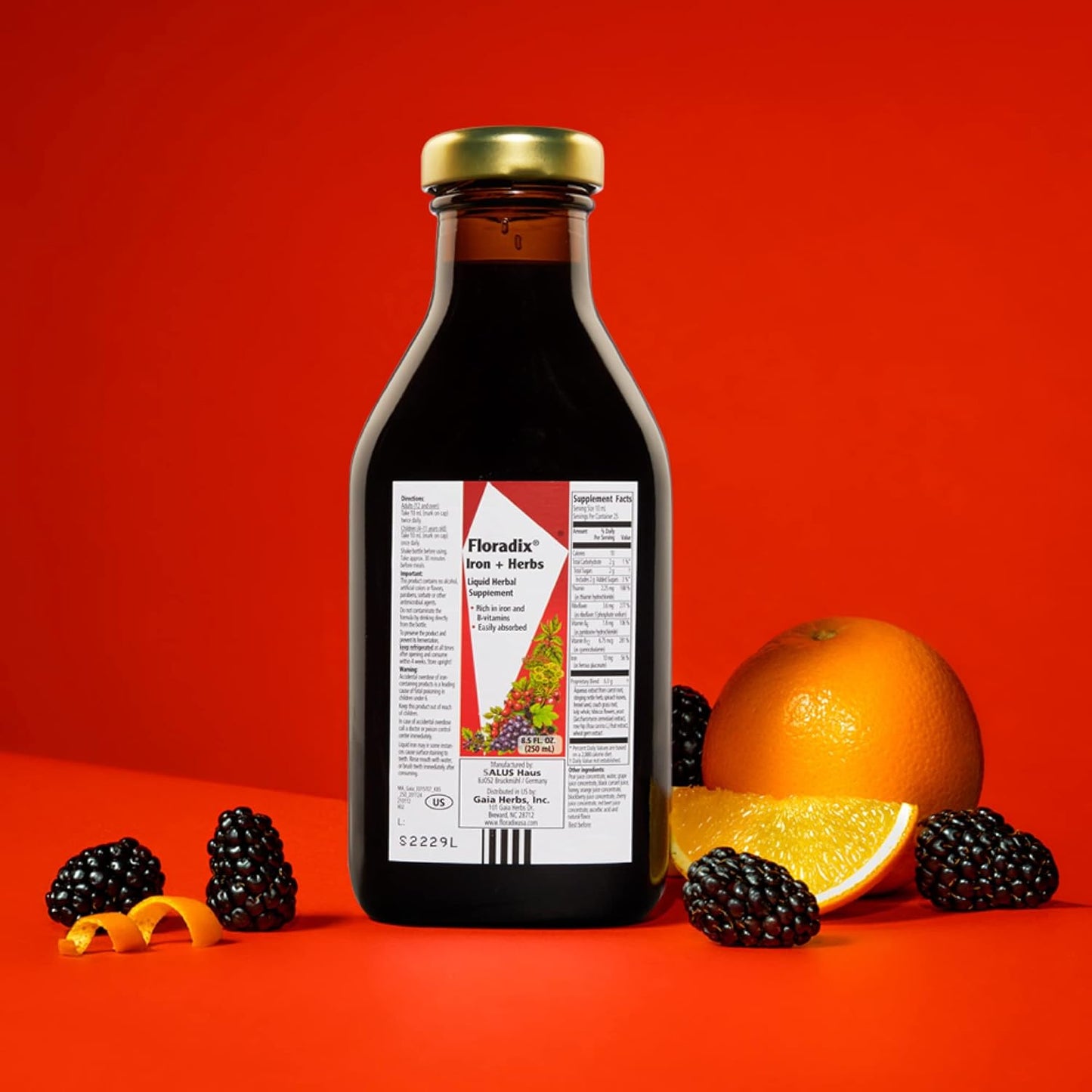 Iron and Vitamins Liquid Formula 250ml - Floradix - Liquid Food Supplement - Eco Natural Products