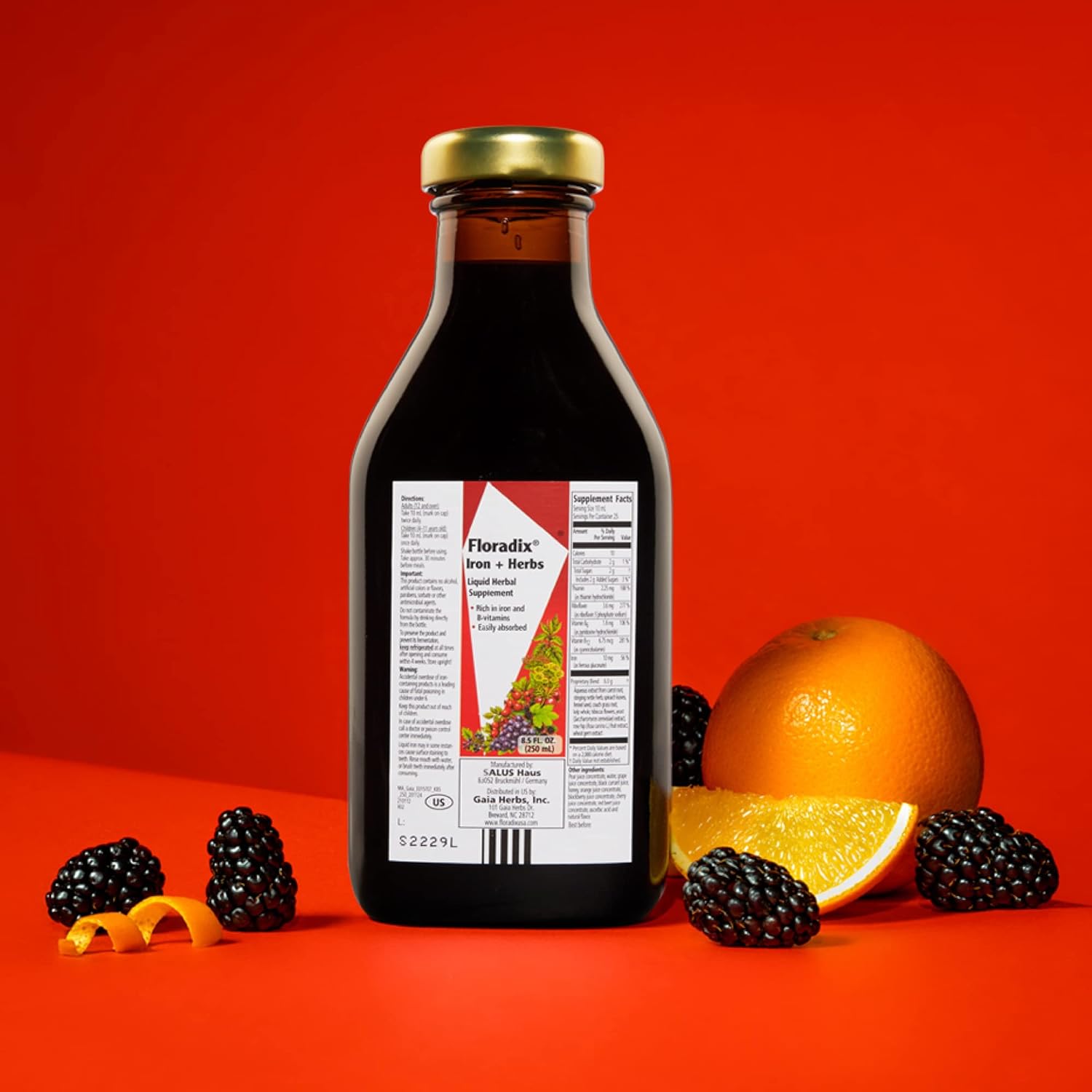 Iron and Vitamins Liquid Formula 250ml - Floradix - Liquid Food Supplement - Eco Natural Products