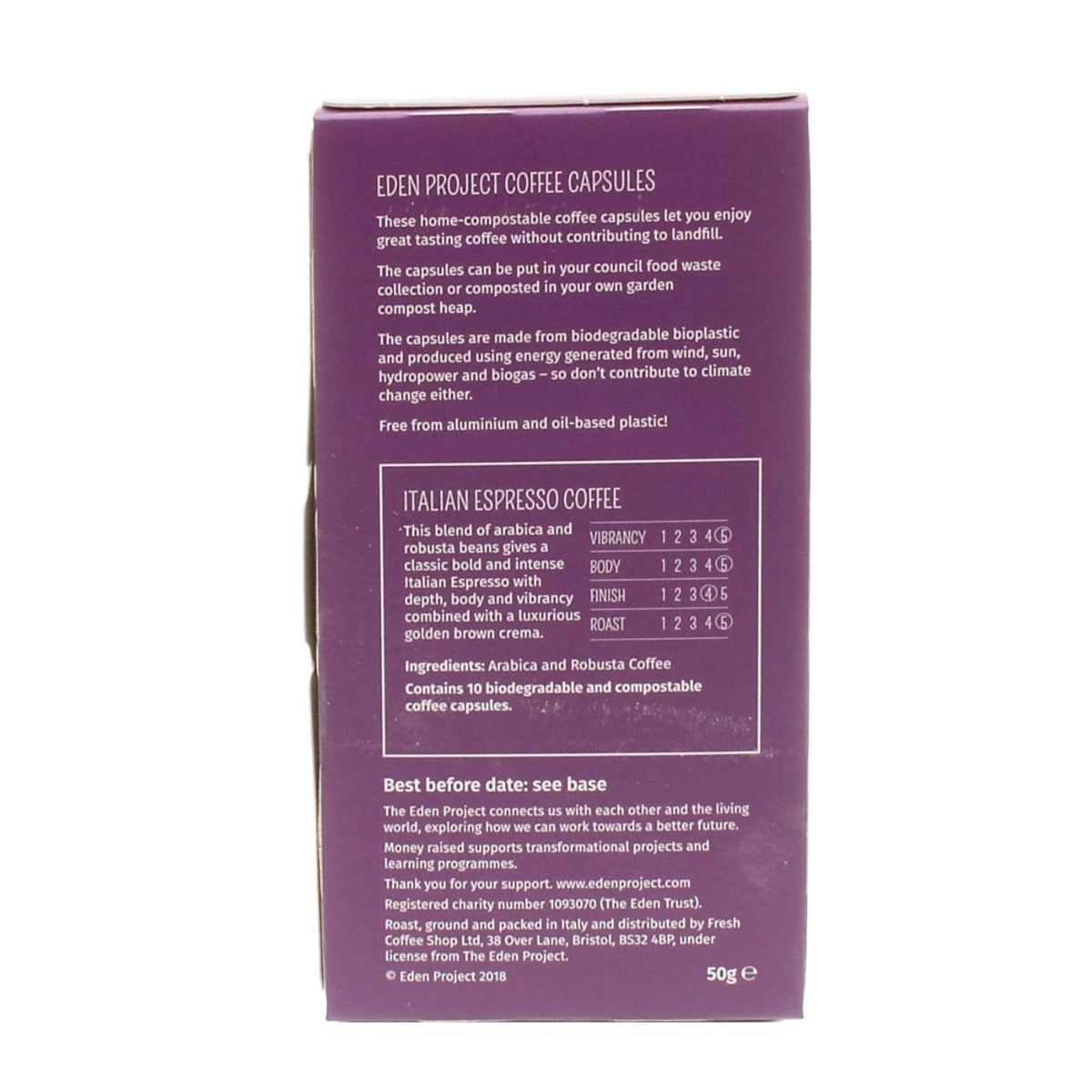 Italian Espresso Coffee Capsules x 10 - Eden Project - Coffee - Eco Natural Products