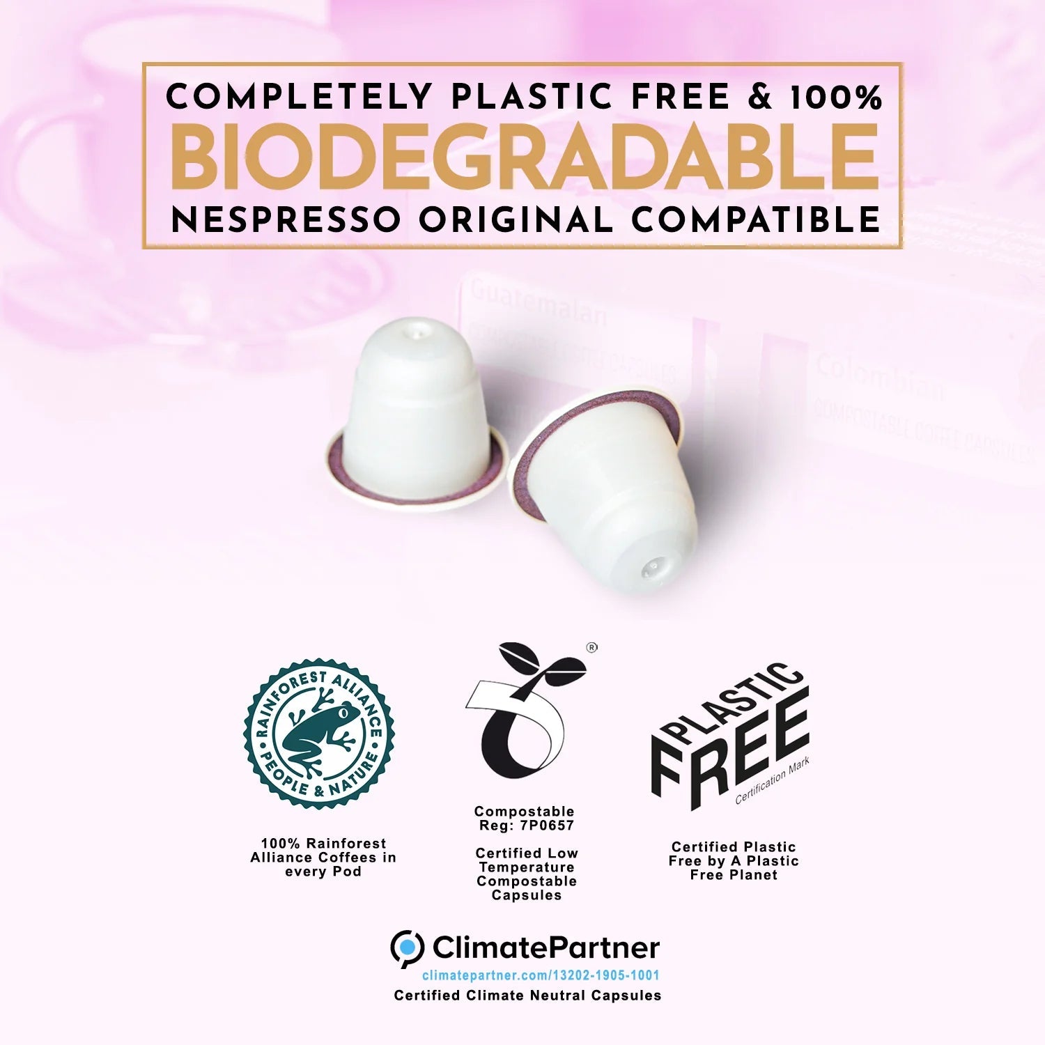 Italian Espresso Coffee Capsules x 10 - Eco Natural Products - Eden Project - Coffee