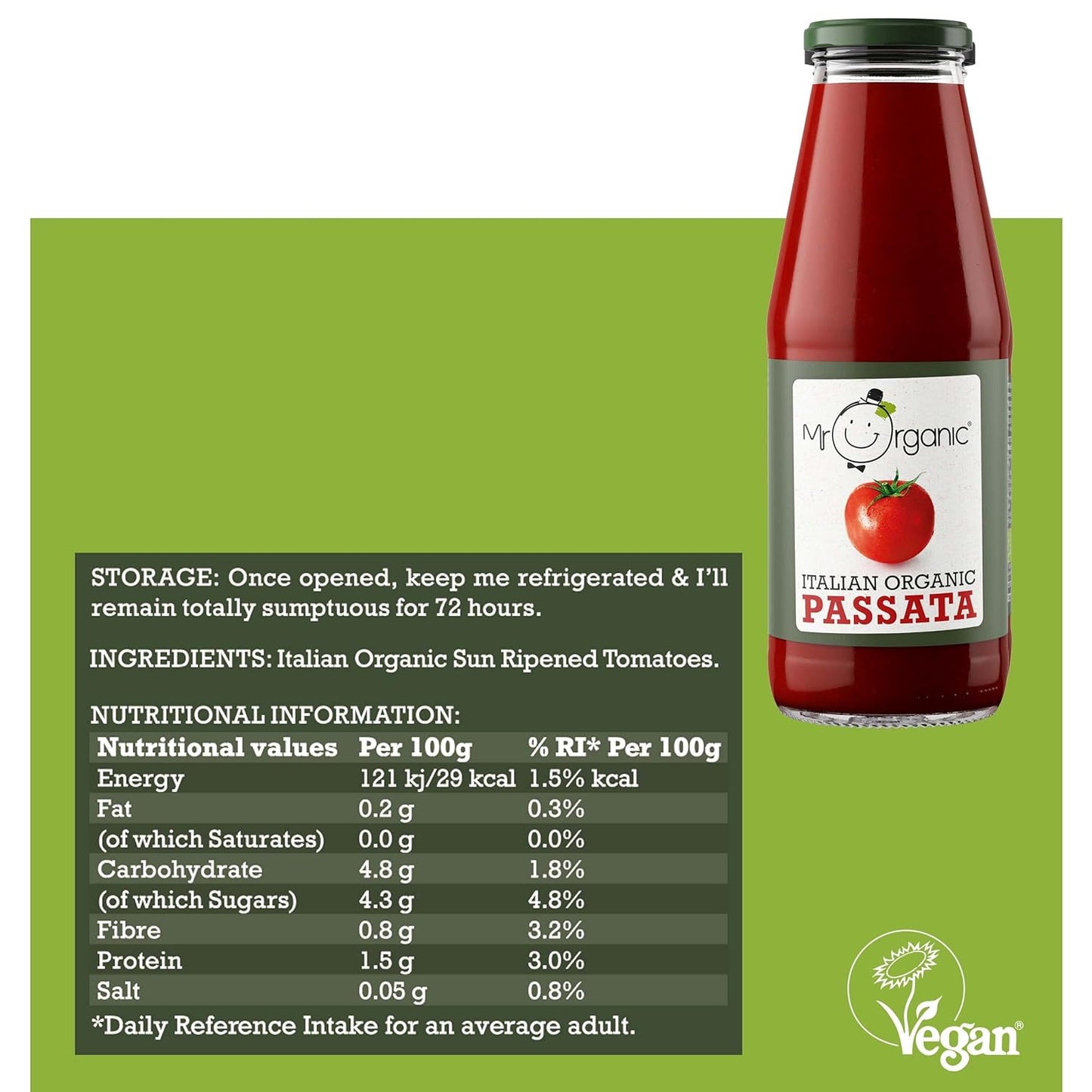 Italian Passata Jar 400g - Mr Organic - Passata - Eco Natural Products