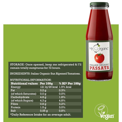 Italian Passata Jar 400g - Mr Organic - Passata - Eco Natural Products