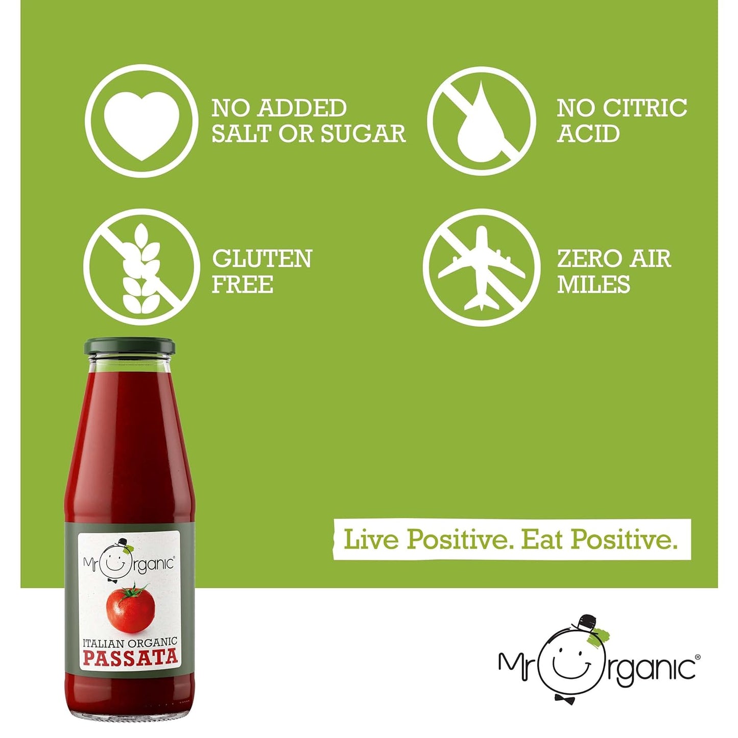 Italian Passata Jar 400g - Mr Organic - Passata - Eco Natural Products