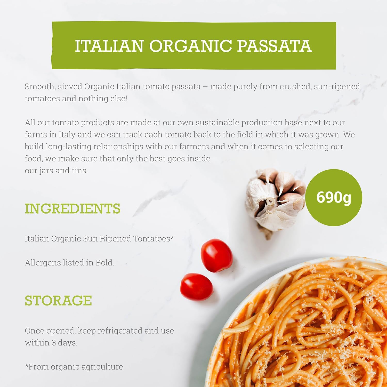 Italian Passata Jar 400g - Eco Natural Products - Mr Organic - Passata