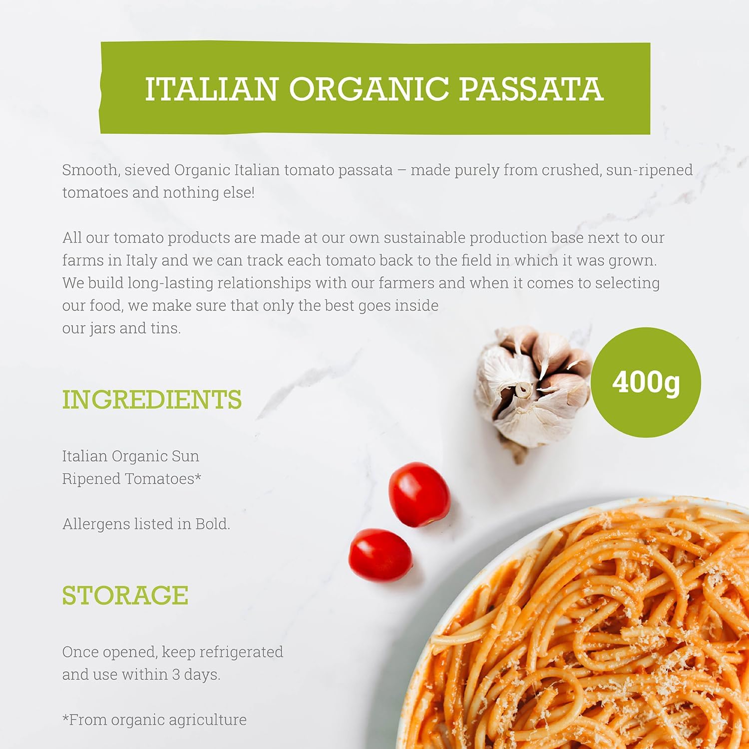 Italian Passata Jar 690g - Eco Natural Products - Mr Organic - Passata