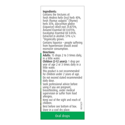 Ivy Thyme Complex Tincture Drops 50ml - A. Vogel - Herbal Supplement - Eco Natural Products