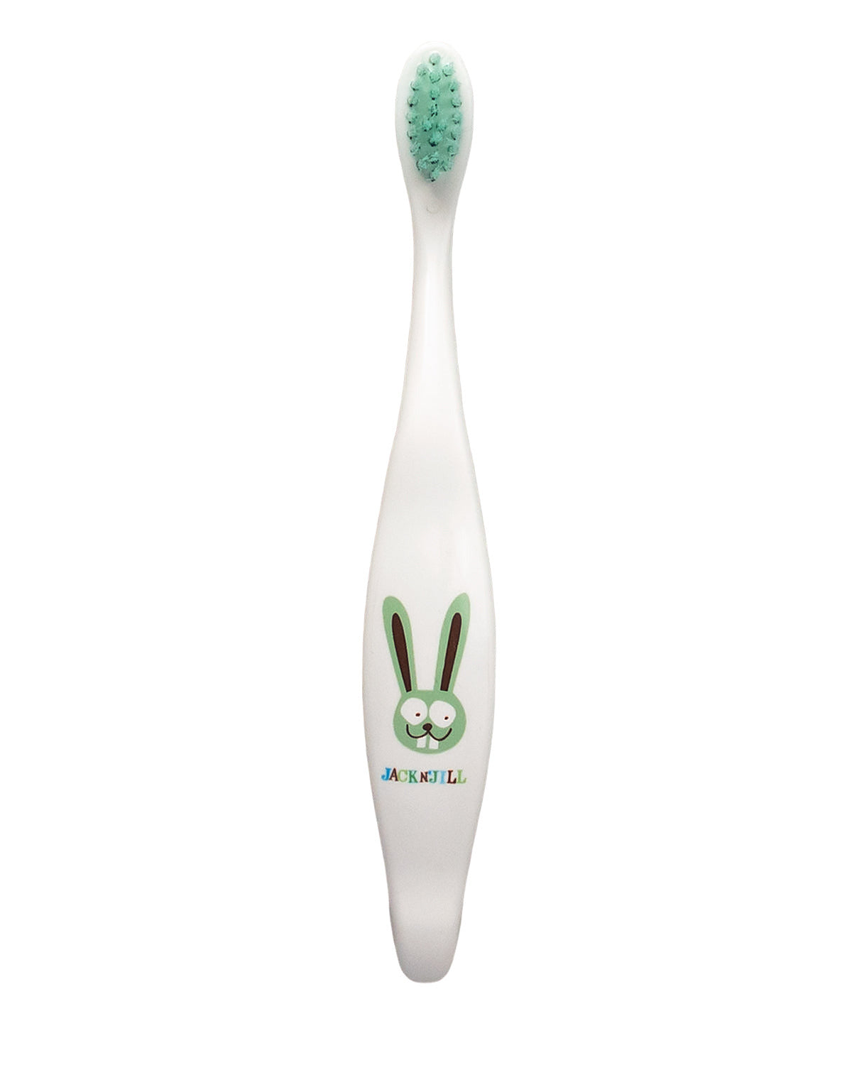 Jack N' Jill compostable corn starch kids toothbrush with bunny logo