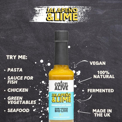 Jalapeno & Lime Hot Sauce 150ml - Eaten Alive - Condiments & Sauces - Eco Natural Products
