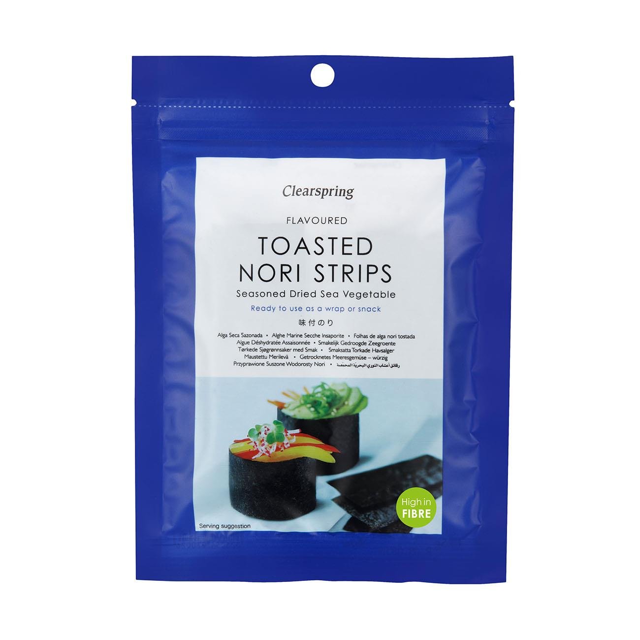 Japanese Flavoured Nori Strips Dried Sea Vegetables 13.5g - Eco Natural Products - Clearspring - Sea Vegetables