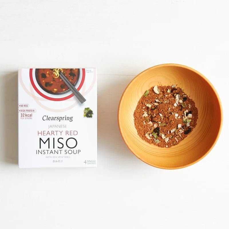 Japanese Hearty Red with Sea Veg Instant Miso Soup 4x10g - Clearspring - Instant Miso Soup - Eco Natural Products