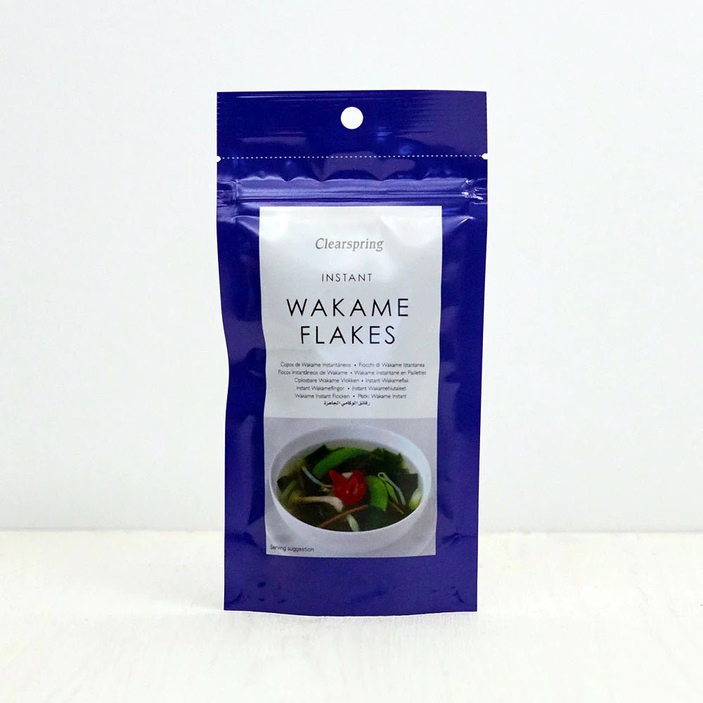 Japanese Instant Wakame Flakes Dried Sea Vegetable 25g - Eco Natural Products - Clearspring - Sea Vegetables