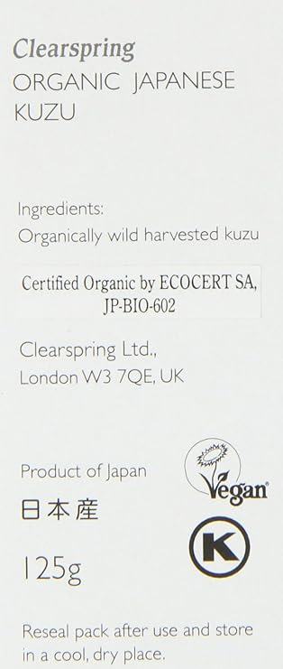 Japanese Kuzu Starch Thickener 125g - Eco Natural Products - Clearspring - Starch Thickener