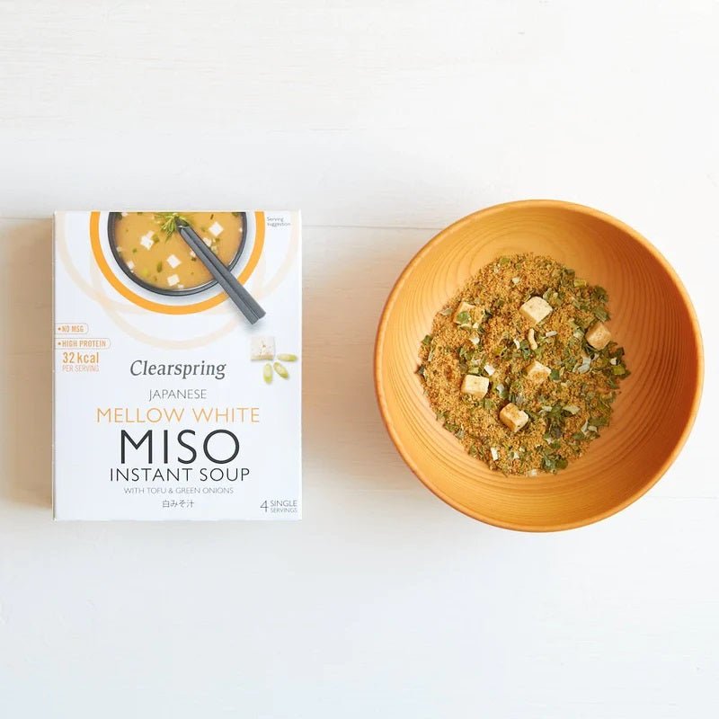 Japanese Mellow White with Tofu Instant Miso Soup 4x10g - Eco Natural Products - Clearspring - Instant Miso Soup