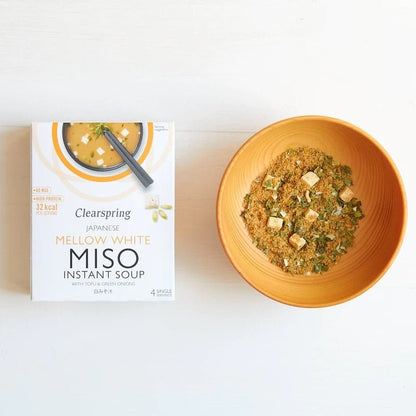 Japanese Mellow White with Tofu Instant Miso Soup 4x10g - Clearspring - Instant Miso Soup - Eco Natural Products