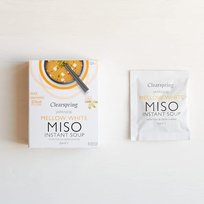 Japanese Mellow White with Tofu Instant Miso Soup 4x10g - Clearspring - Instant Miso Soup - Eco Natural Products