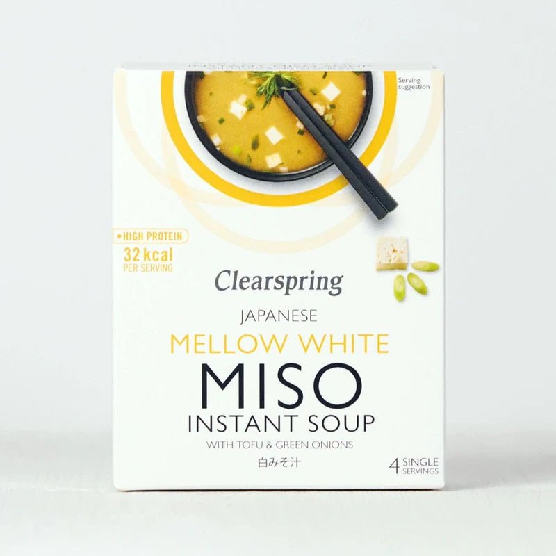 Japanese Mellow White with Tofu Instant Miso Soup 4x10g - Eco Natural Products - Clearspring - Instant Miso Soup