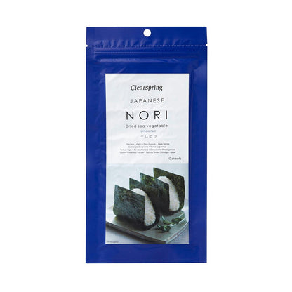 Japanese Untoasted Nori 10 sheets Dried Sea Vegetable 25g - Clearspring - Sea Vegetables - Eco Natural Products