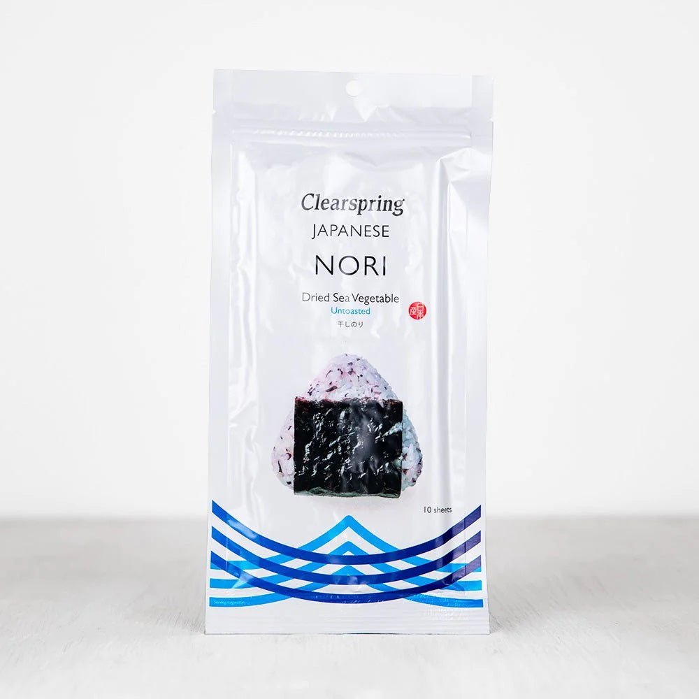 Japanese Untoasted Nori 10 sheets Dried Sea Vegetable 25g - Clearspring - Sea Vegetables - Eco Natural Products