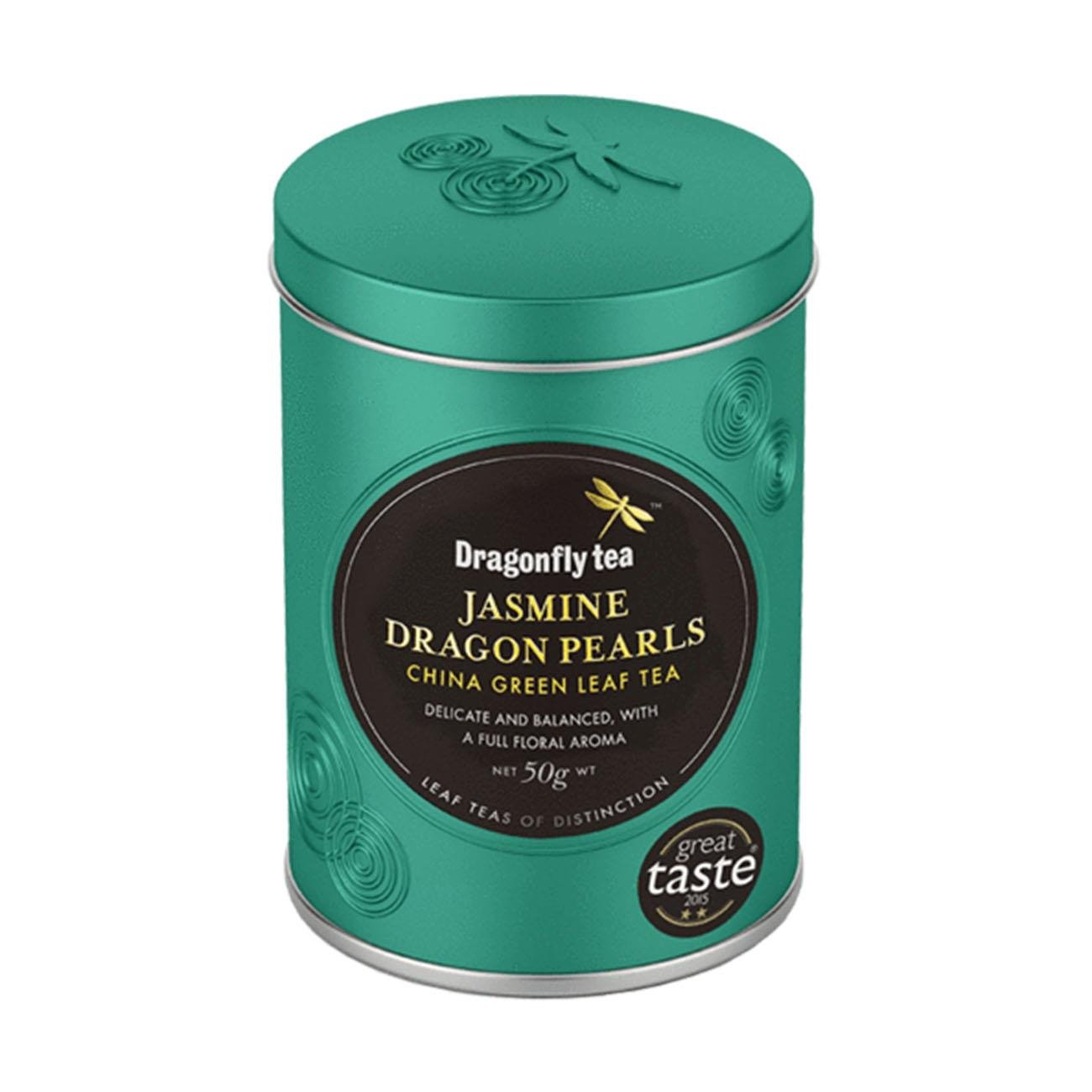 Jasmine Dragon Pearls Green Leaf Tea 50g - Eco Natural Products - Dragonfly Tea - Green tea