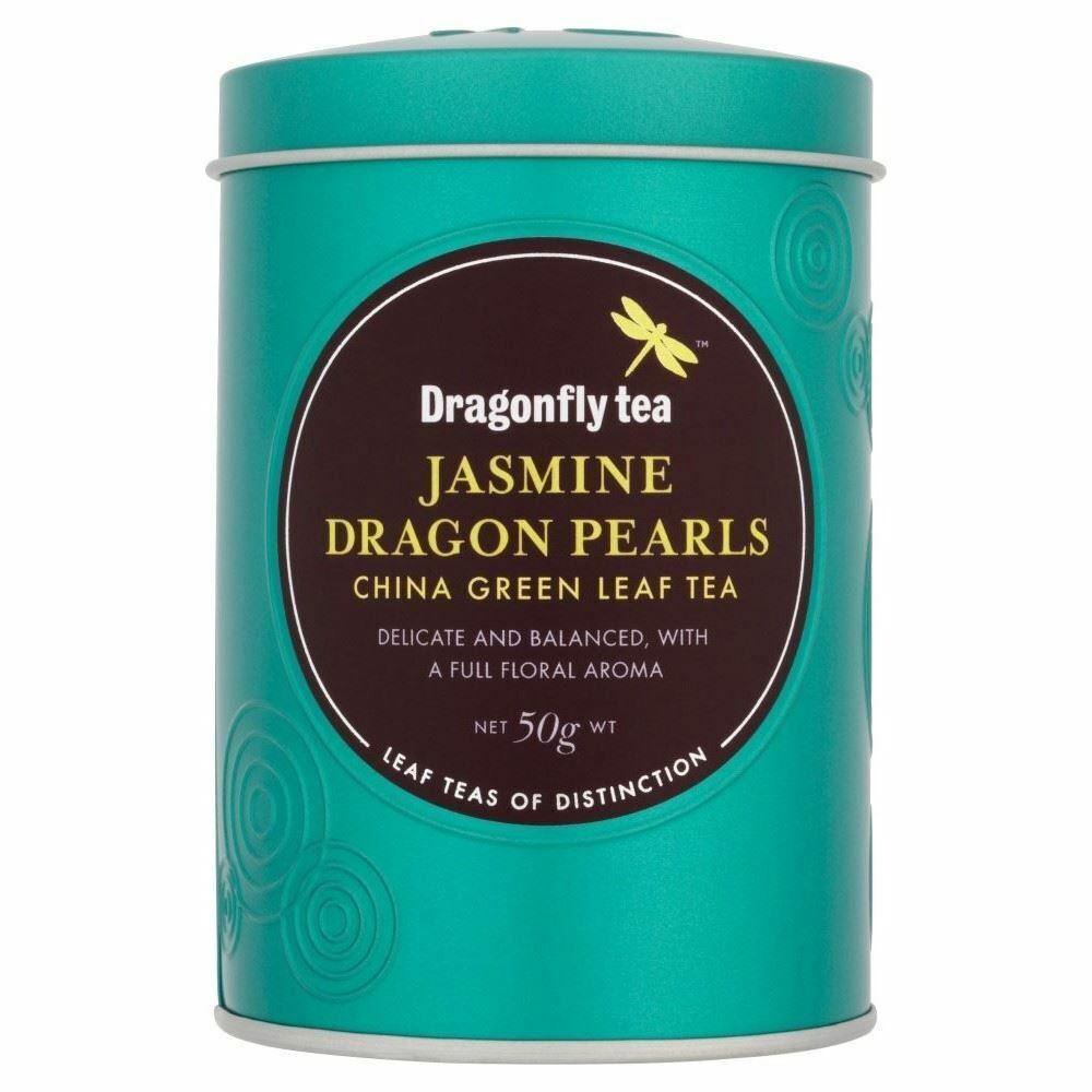 Jasmine Dragon Pearls Green Leaf Tea 50g - Eco Natural Products - Dragonfly Tea - Green tea