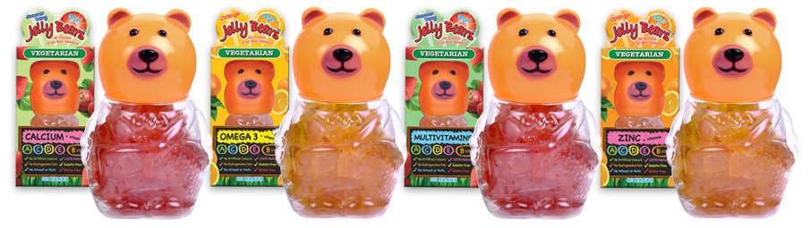 Jelly Bears Summer Berry Multivitamins 60 Bears - Eco Natural Products - Jelly Bears - Food Supplement