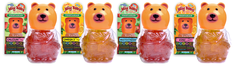 Orange Omega 3 + Vitamin Fruit Bear 60 Gummies