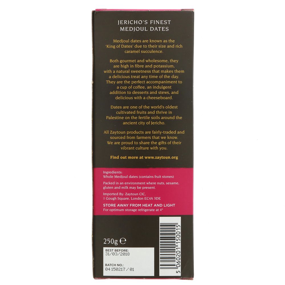 Jericho's Finest Medjoul Dates 250g - Zaytoun - Dates - Eco Natural Products