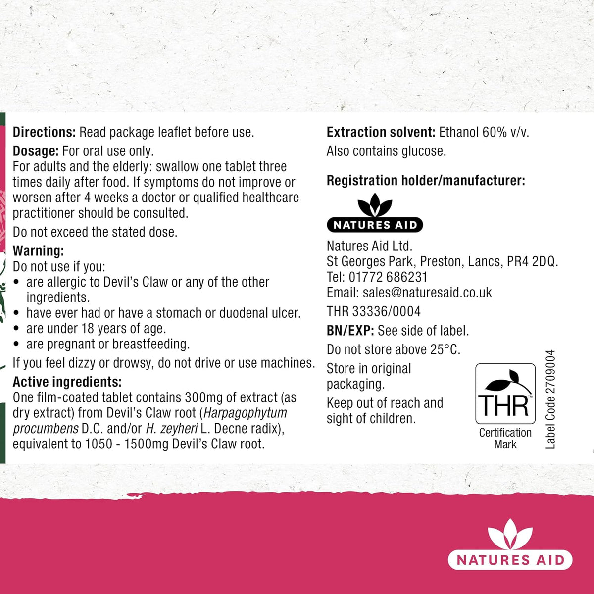 JointEeze Devil's Claw 90 Capsules - Natures Aid - Vitamins & Supplements - Eco Natural Products