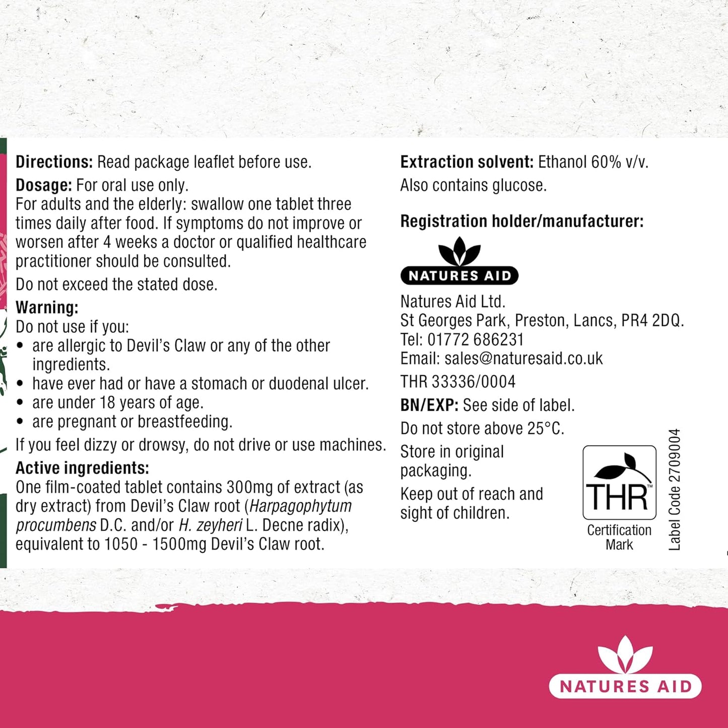 JointEeze Devil's Claw 90 Capsules - Natures Aid - Vitamins & Supplements - Eco Natural Products