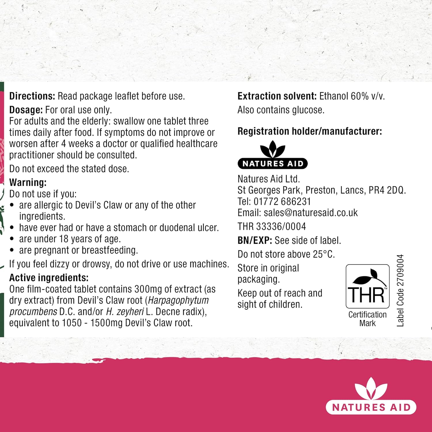 JointEeze Devil's Claw 90 Capsules - Natures Aid - Vitamins & Supplements - Eco Natural Products