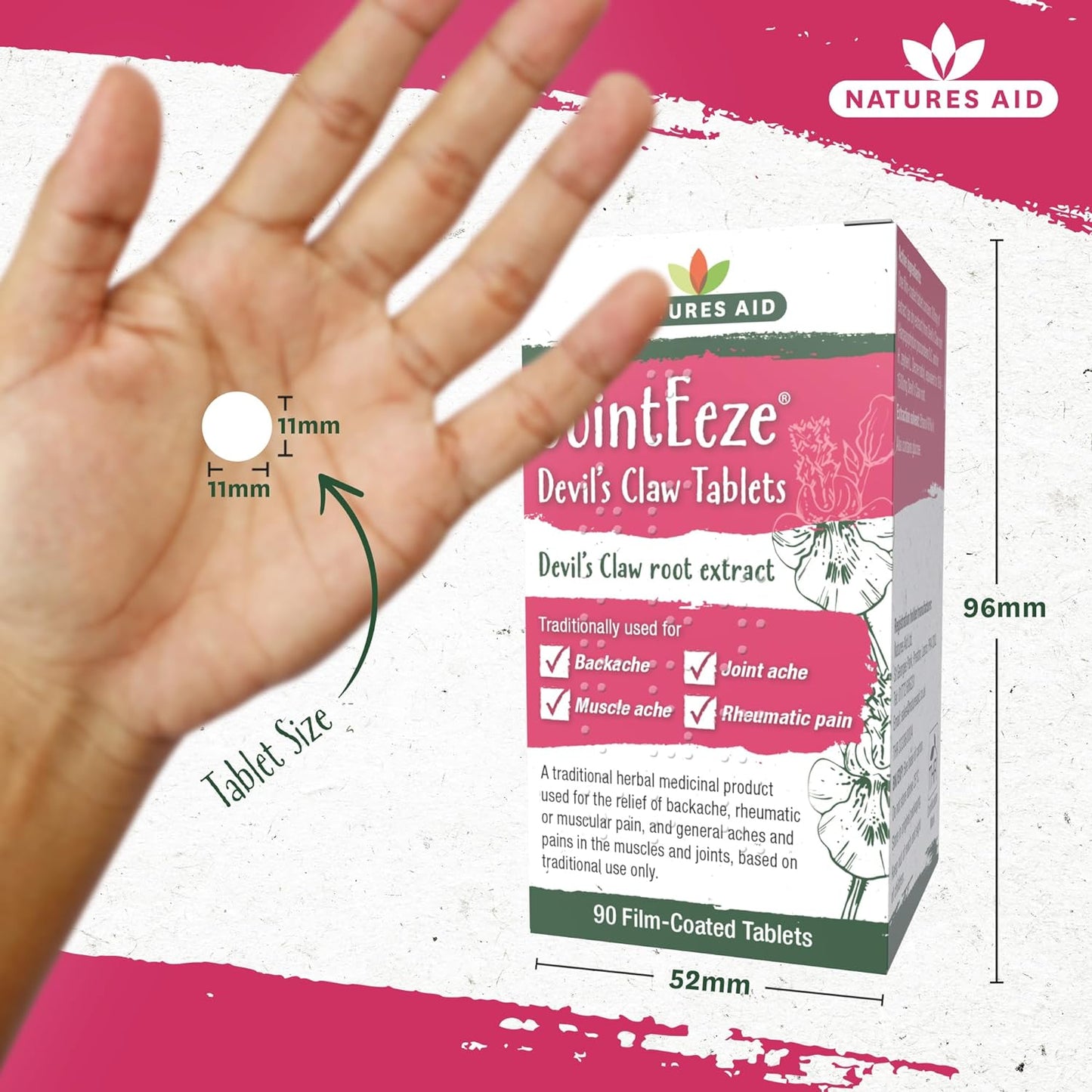 JointEeze Devil's Claw 90 Capsules - Natures Aid - Vitamins & Supplements - Eco Natural Products