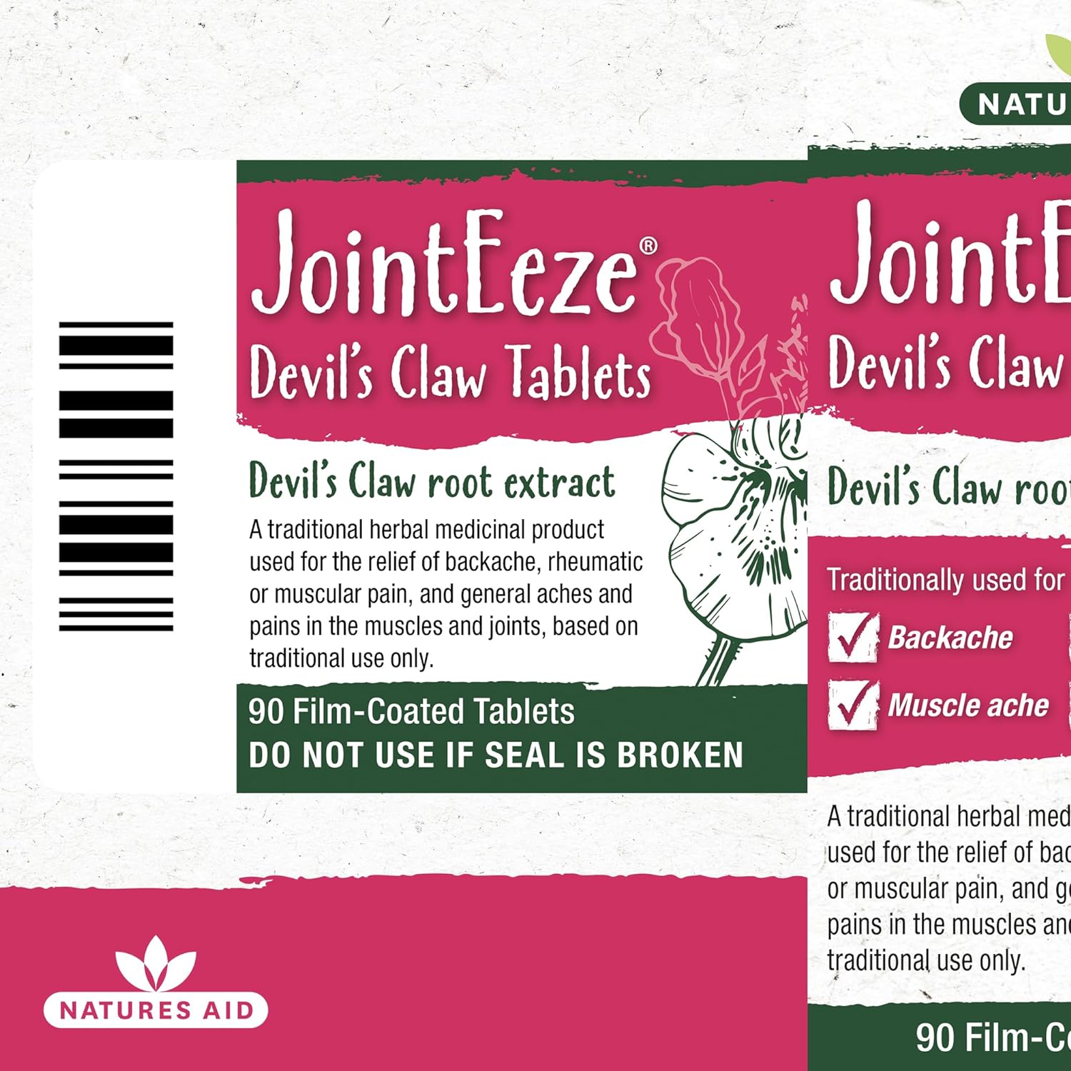 JointEeze Devil's Claw 90 Capsules - Eco Natural Products - Natures Aid - Vitamins & Supplements