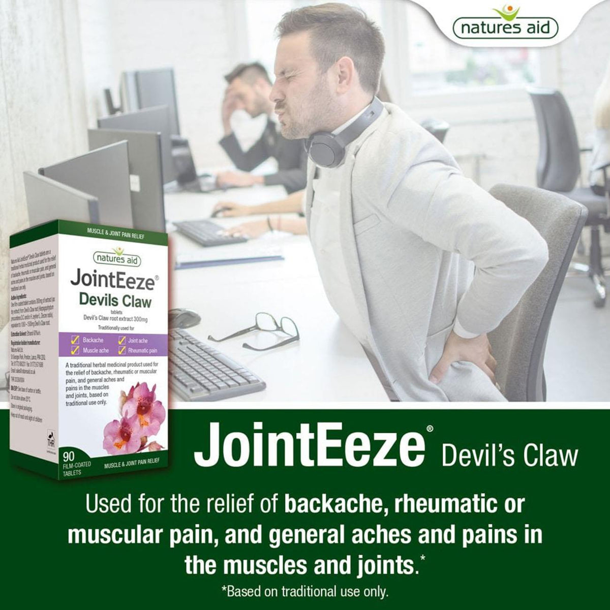 JointEeze Devil's Claw 90caps - Natures Aid - Supplement - Natures Aid