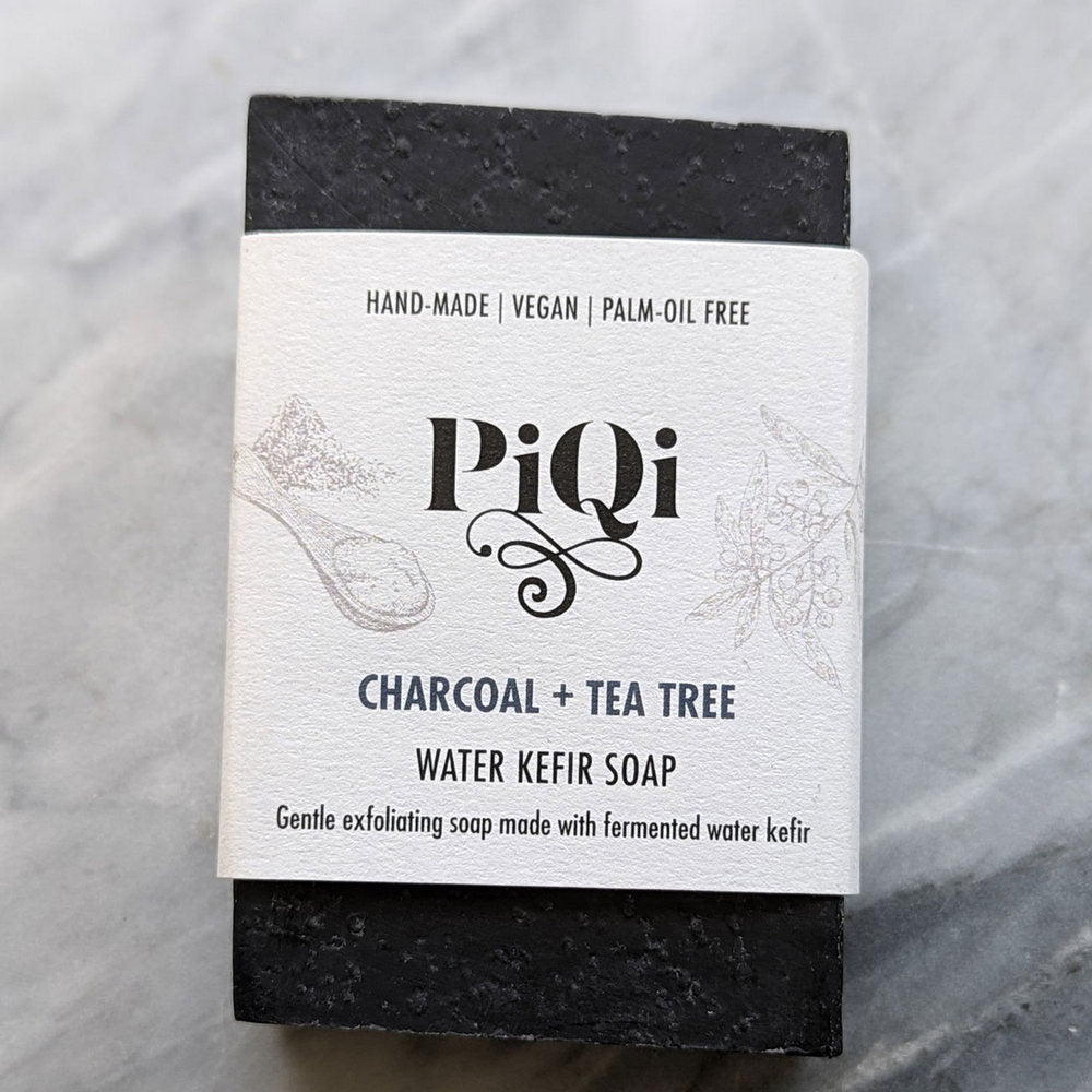 Kefir Soap Bar Charcoal & Tea Tree 110g - Eco Natural Products - PiQi - Bar Soap