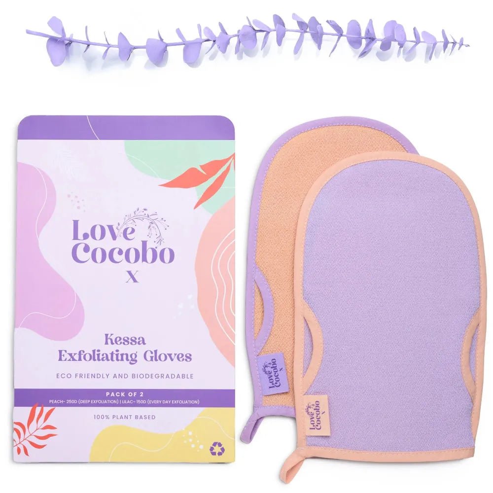 Kessa Exfoliating Gloves Pack of 2 - Love Cocobo - Skin Cleansing Brushes & Systems - Love Cocobo