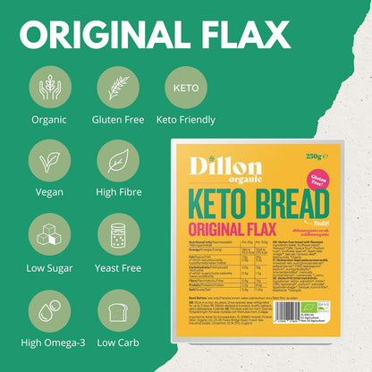 Keto Bread Original Flax 250g - Dillon Organic - Bread - Eco Natural Products