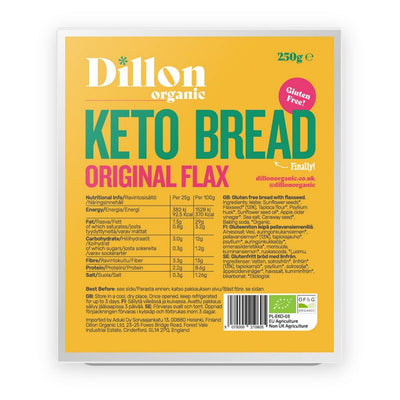 Keto Bread Original Flax 250g - Dillon Organic - Bread - Eco Natural Products