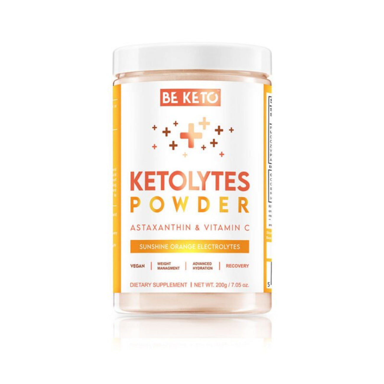 Keto Electrolytes Powder Sunshine Orange 200g - Be Keto - Multivitamin Supplements - Be Keto