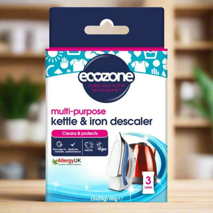 Kettle & Iron Descaler 3 Sachets 60g - Ecozone - Household Cleaner - Eco Natural Products